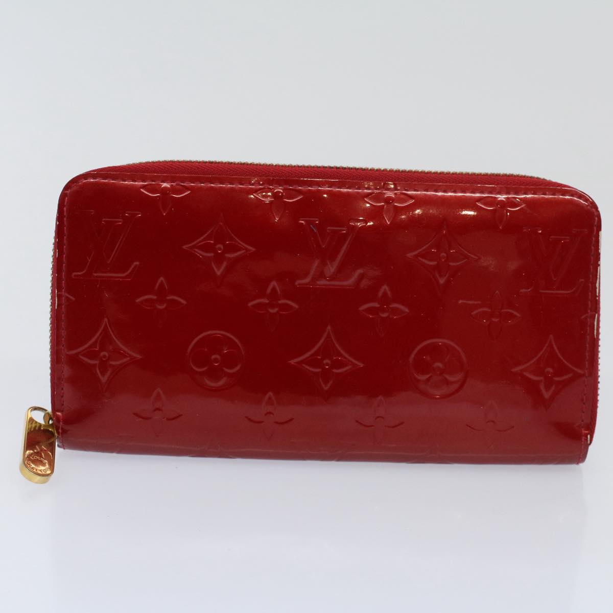 LOUIS VUITTON Monogram Idylle Vernis Taiga Wallet 7Set Red Orange Auth ar10765