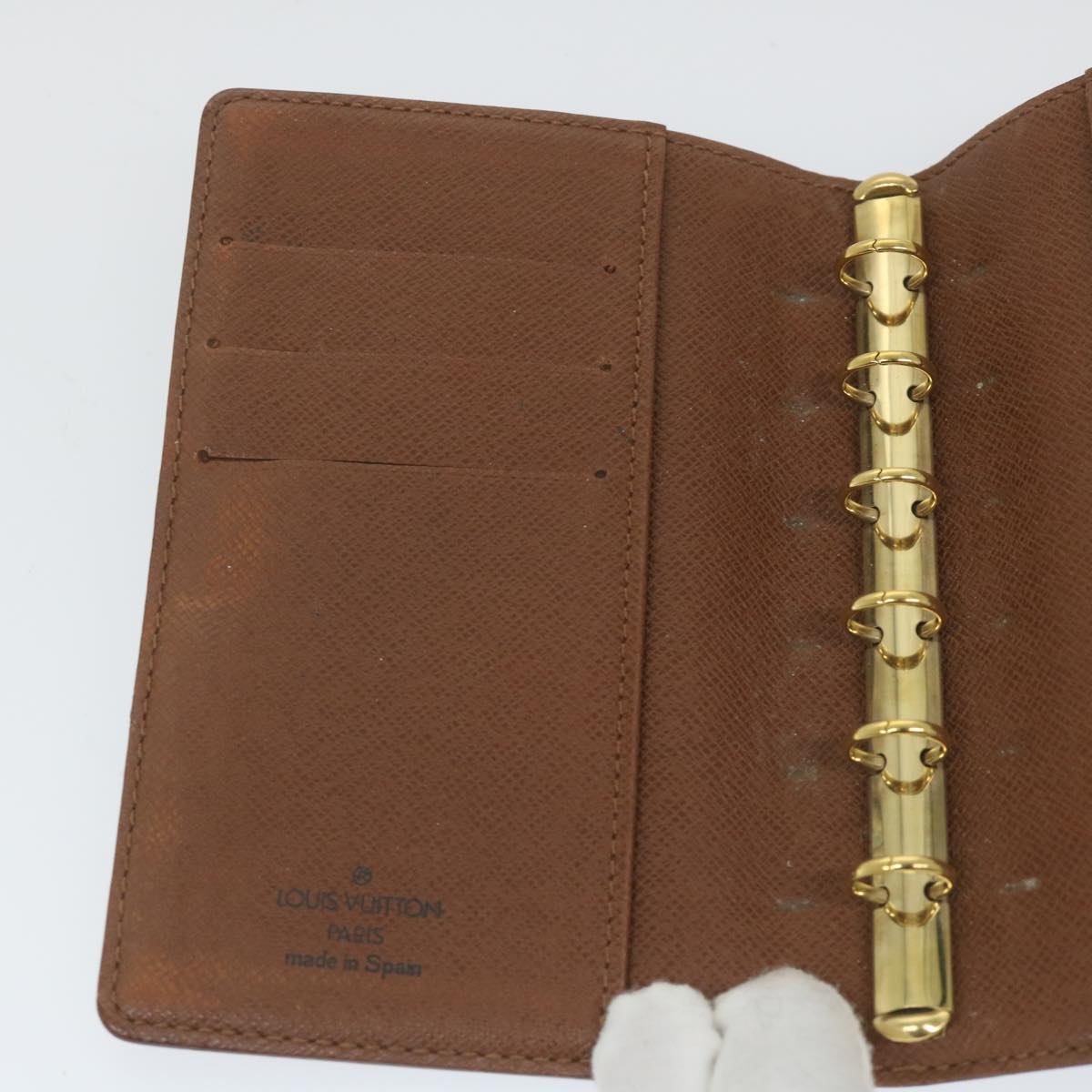 LOUIS VUITTON Monogram Agenda PM Day Planner Cover R20005 LV Auth ar10774