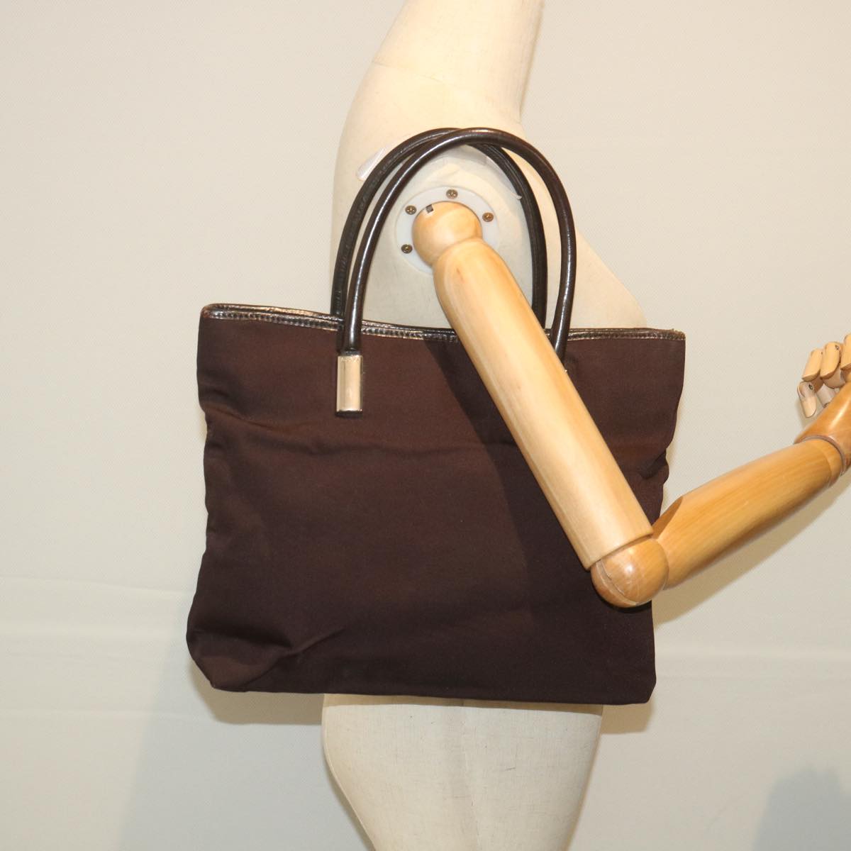 GUCCI Tote Bag Canvas Brown 002 2123 0457 Auth ar10779