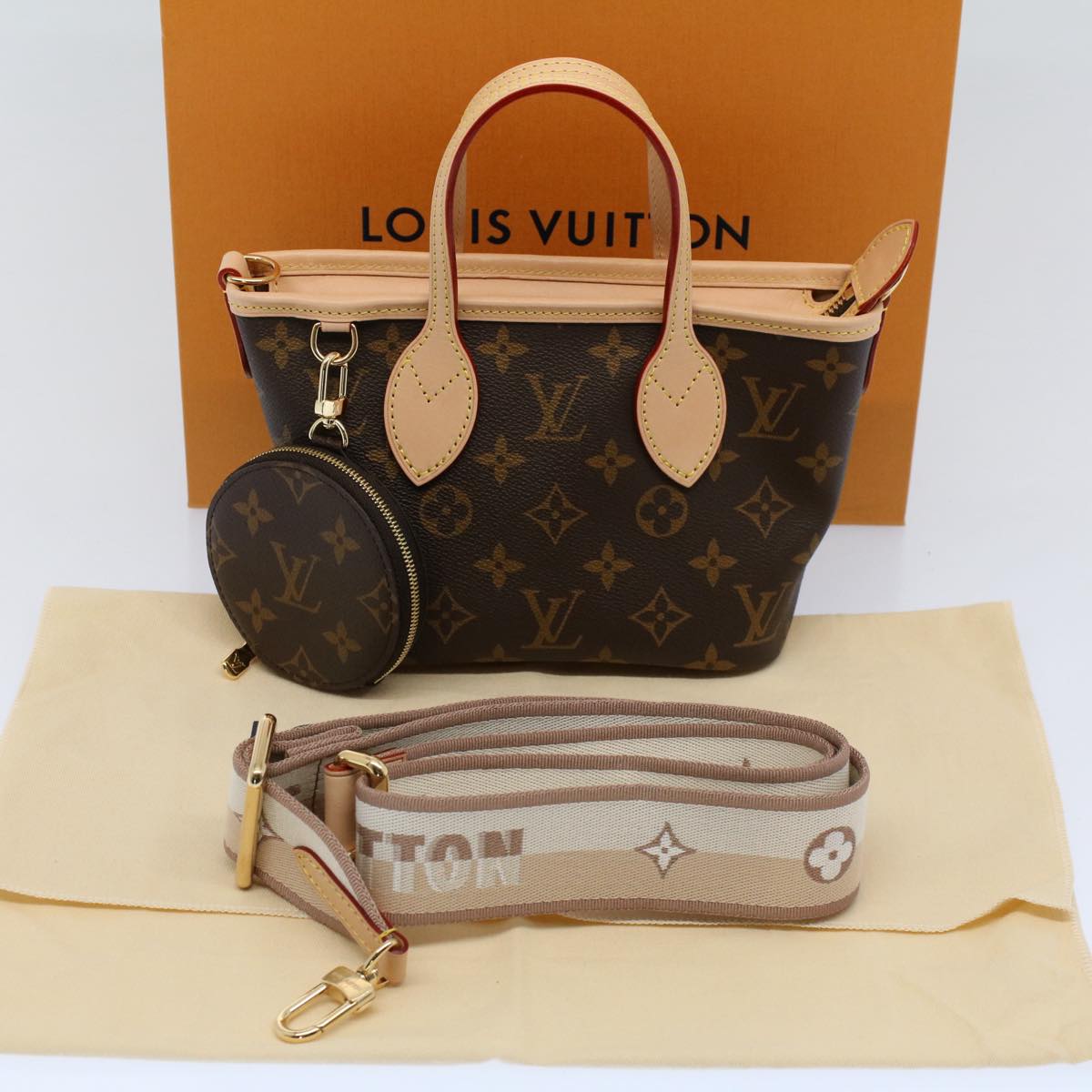 LOUIS VUITTON Monogram Neverfull BB Hand Bag 2way M46705 LV Auth ar10816S