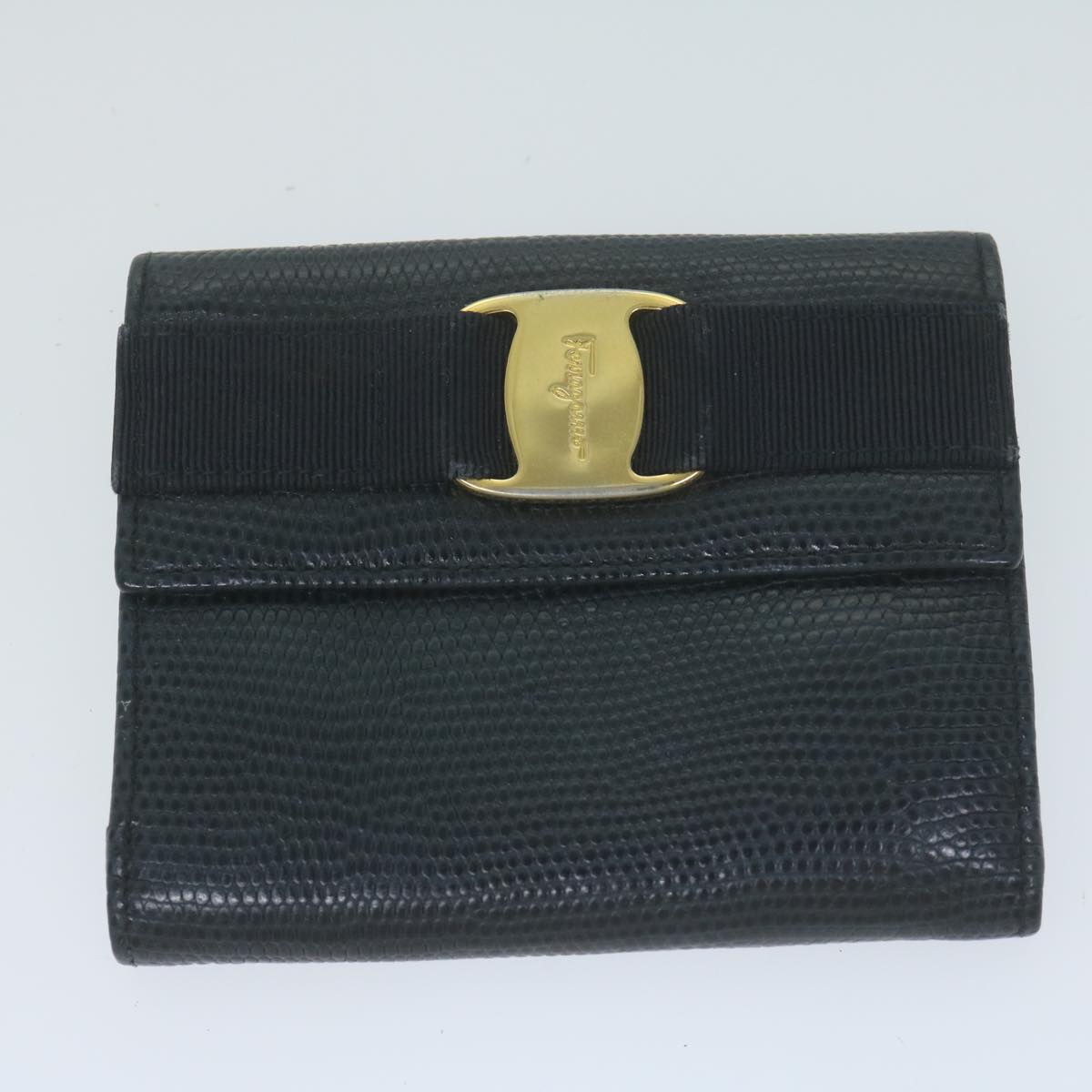 Salvatore Ferragamo Wallet Leather 7Set Black Brown blue Auth ar10909