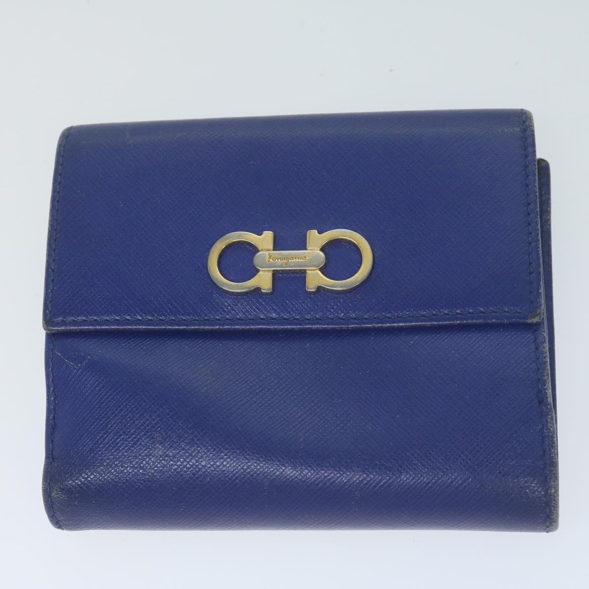 Salvatore Ferragamo Wallet Leather 7Set Black Brown blue Auth ar10909