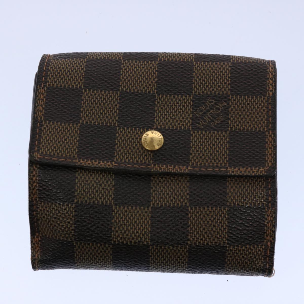 LOUIS VUITTON Monogram Damier Azur Ebene Wallet 4Set LV Auth ar10932