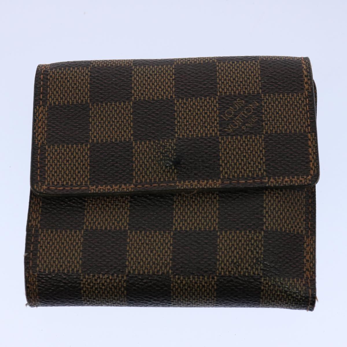 LOUIS VUITTON Monogram Damier Azur Ebene Wallet 4Set LV Auth ar10932