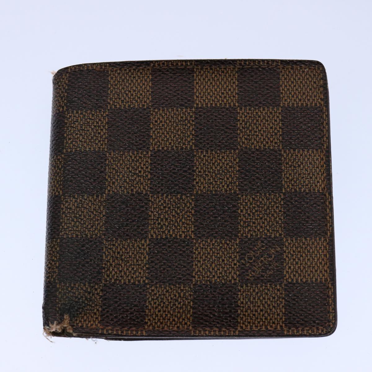 LOUIS VUITTON Monogram Damier Azur Ebene Wallet 4Set LV Auth ar10932