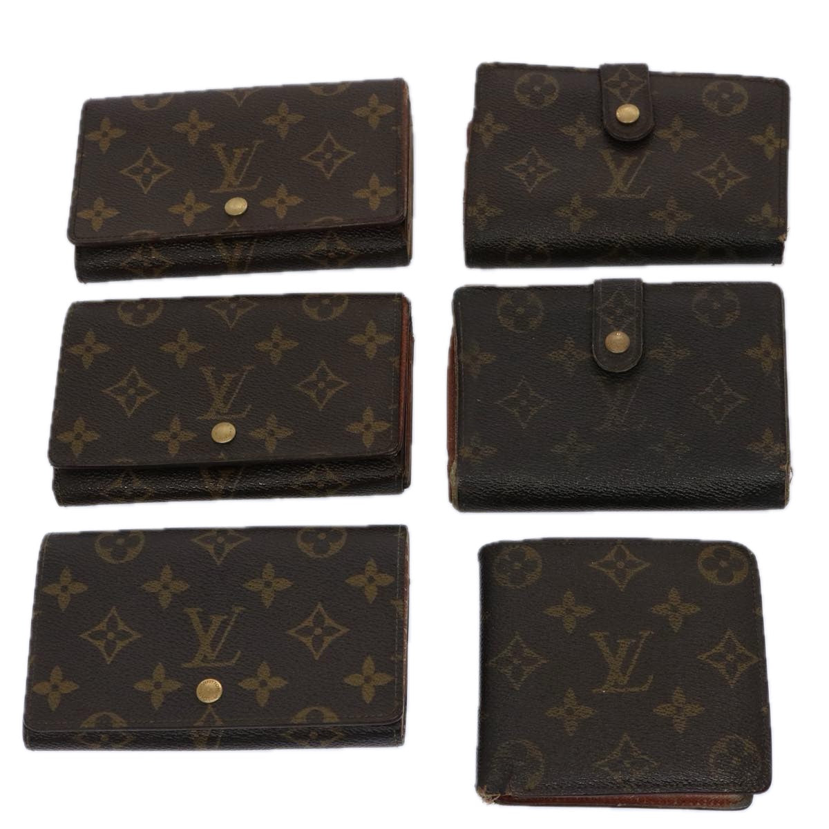 LOUIS VUITTON Monogram Wallet 6Set LV Auth ar10938