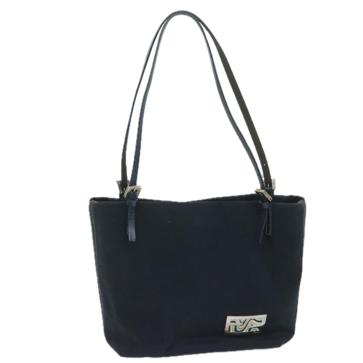 FENDI Tote Bag Canvas Navy Auth ar10959B