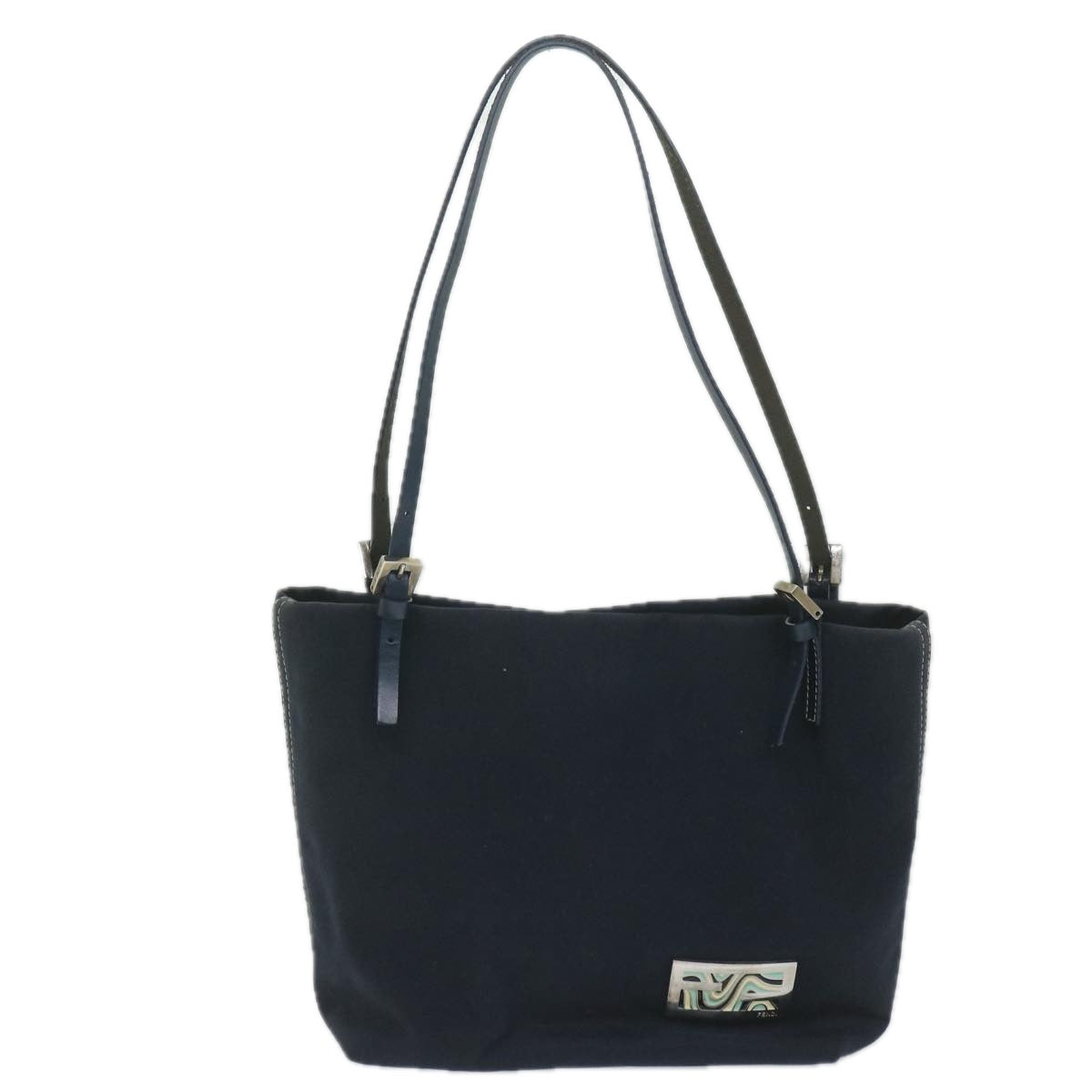 FENDI Tote Bag Canvas Navy Auth ar10959B