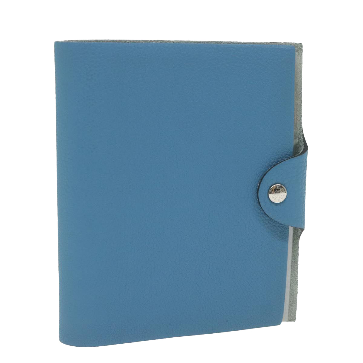 HERMES Yuris PM Day Planner Cover Leather Blue Auth ar11070