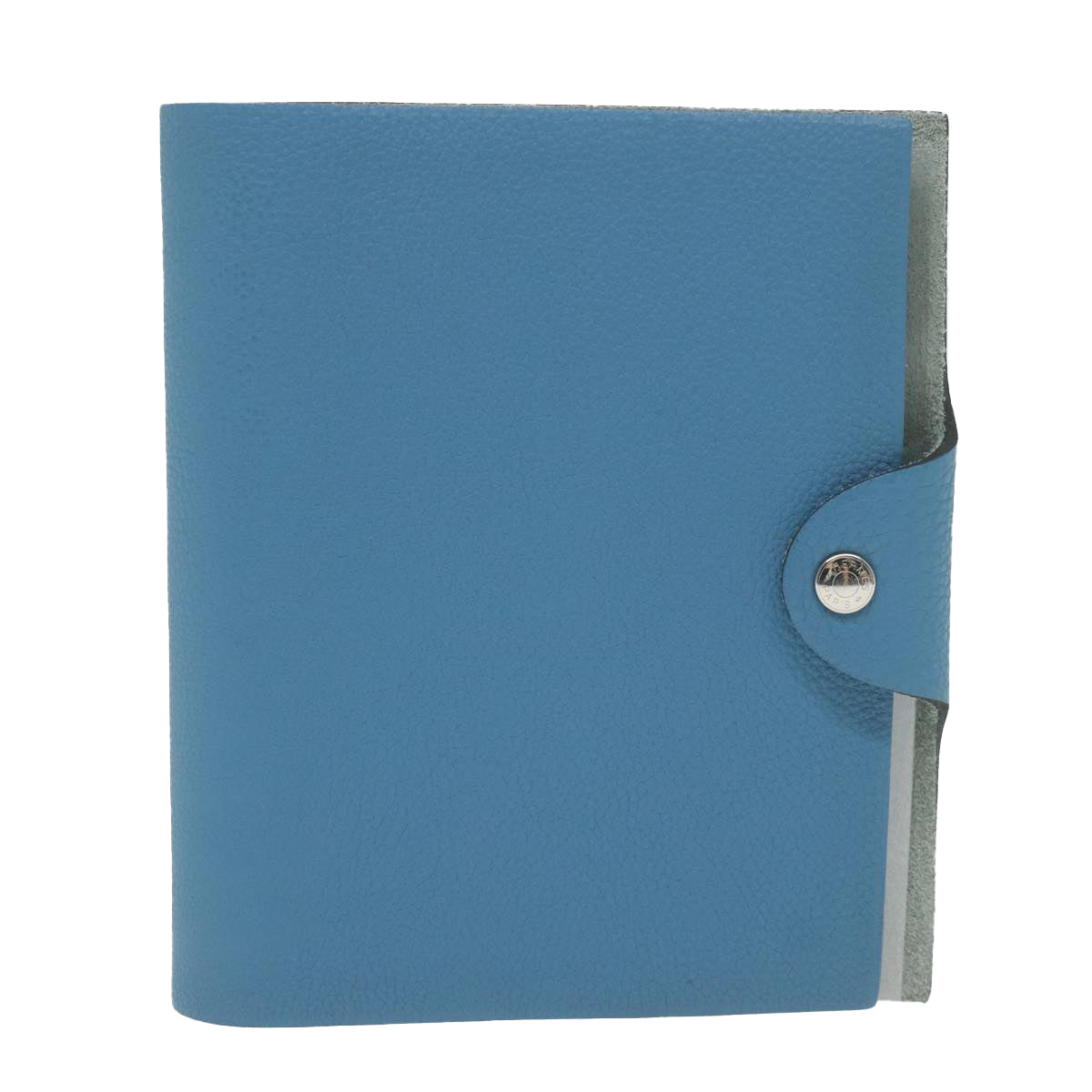 HERMES Yuris PM Day Planner Cover Leather Blue Auth ar11070