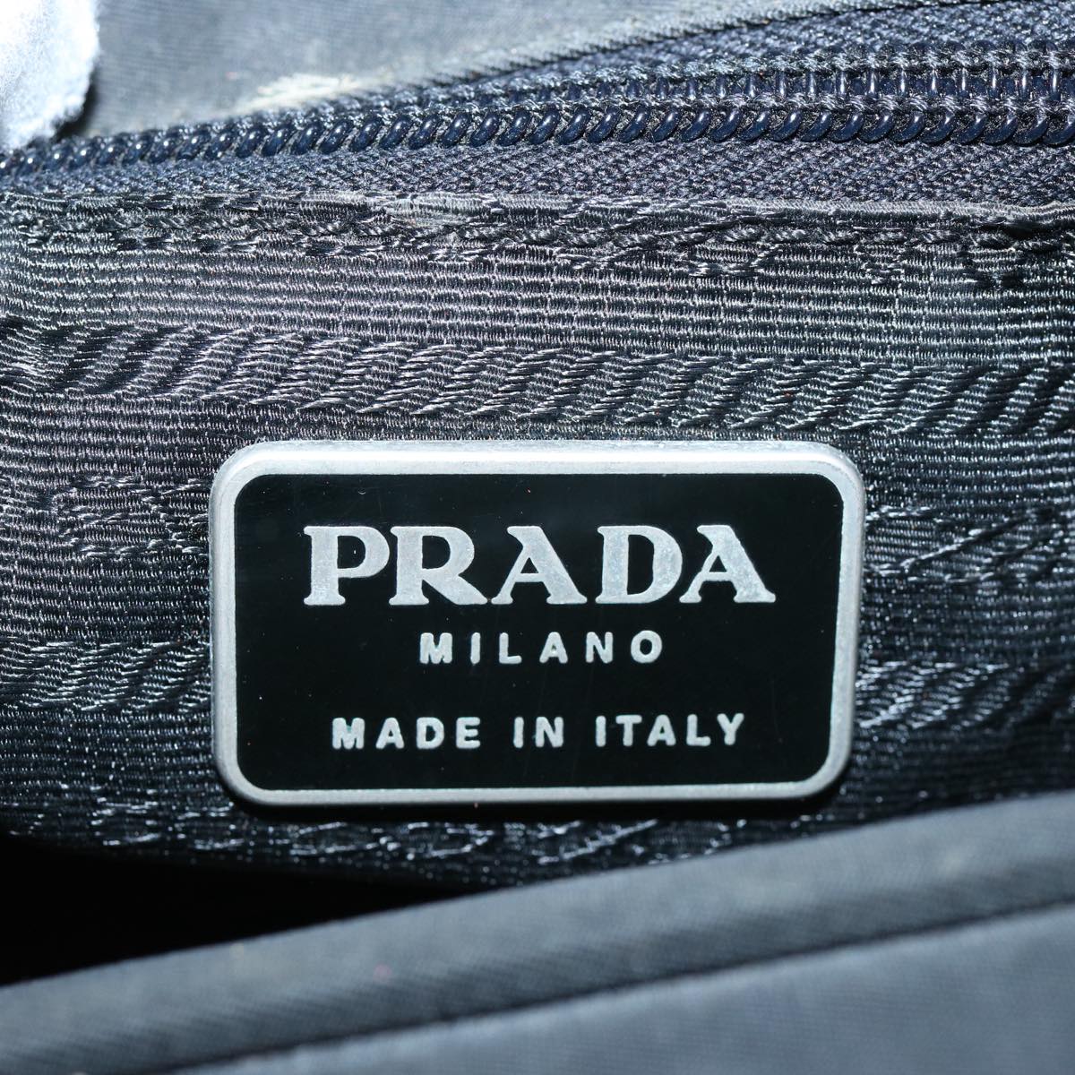 PRADA Hand Bag Nylon Black Auth ar11077