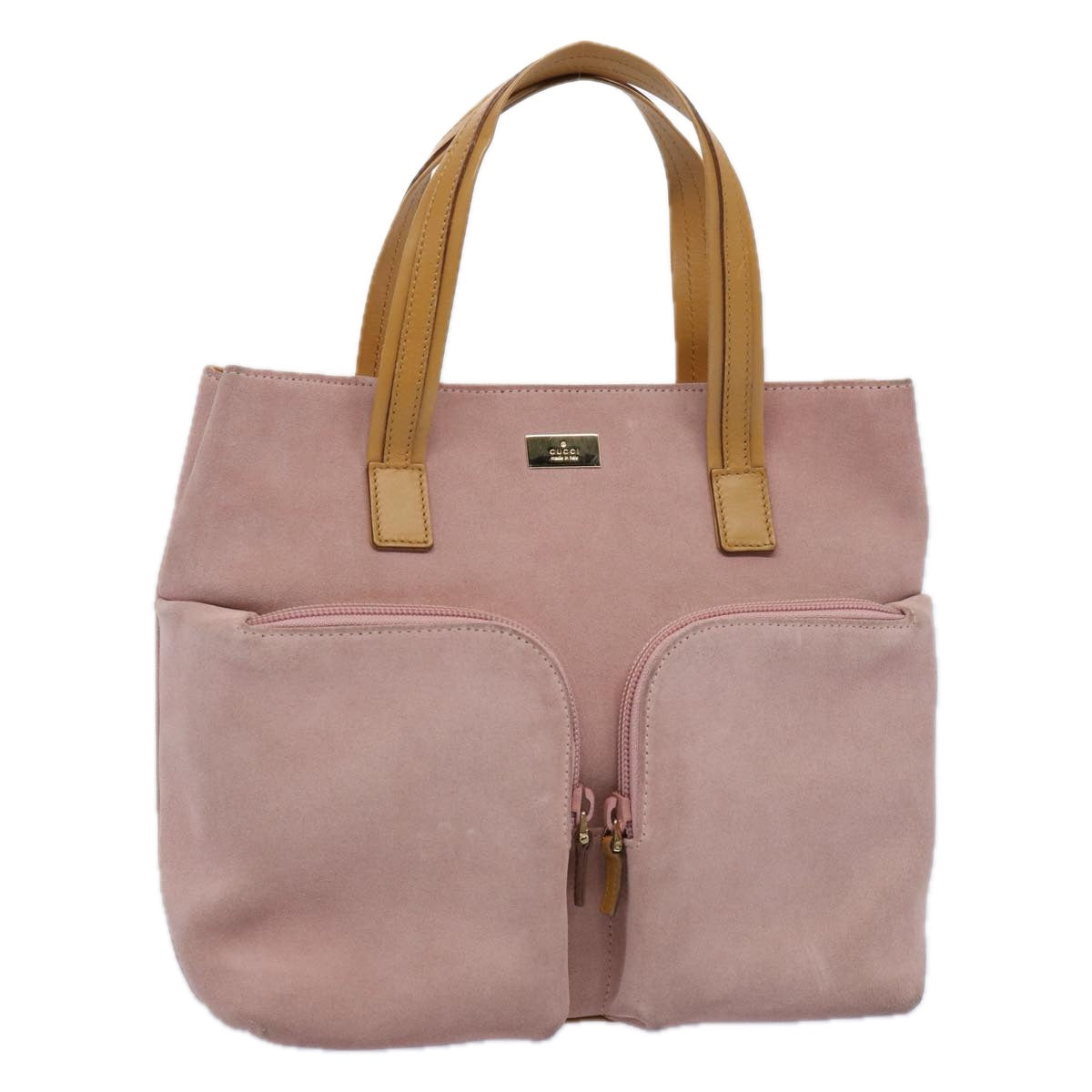 GUCCI Hand Bag Suede Pink 002 1080 Auth ar11130