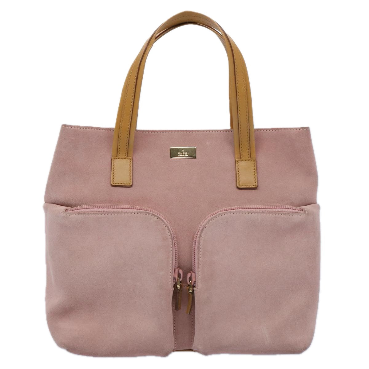 GUCCI Hand Bag Suede Pink 002 1080 Auth ar11130