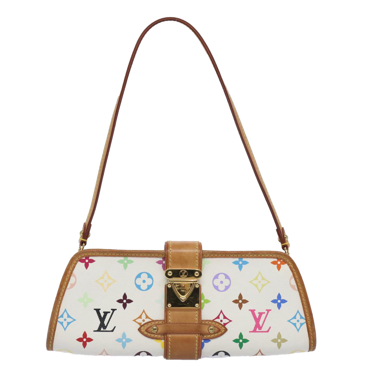 LOUIS VUITTON Multicolor Shirley Shoulder Bag White M40049 LV Auth ar11155B