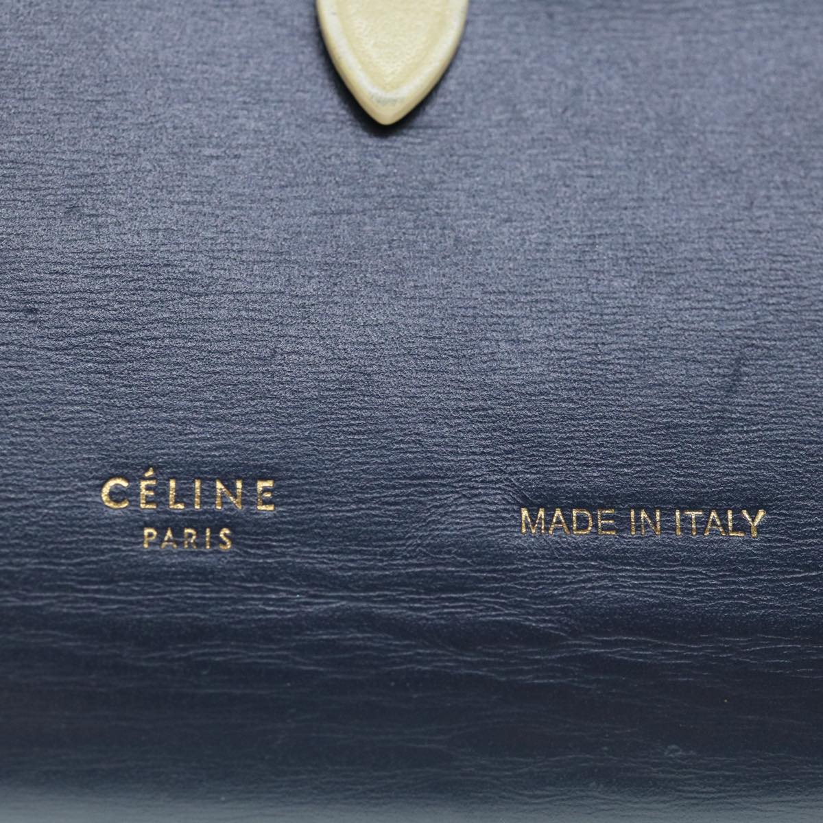 CELINE Multi Function Wallet Leather Navy Auth ar11160B