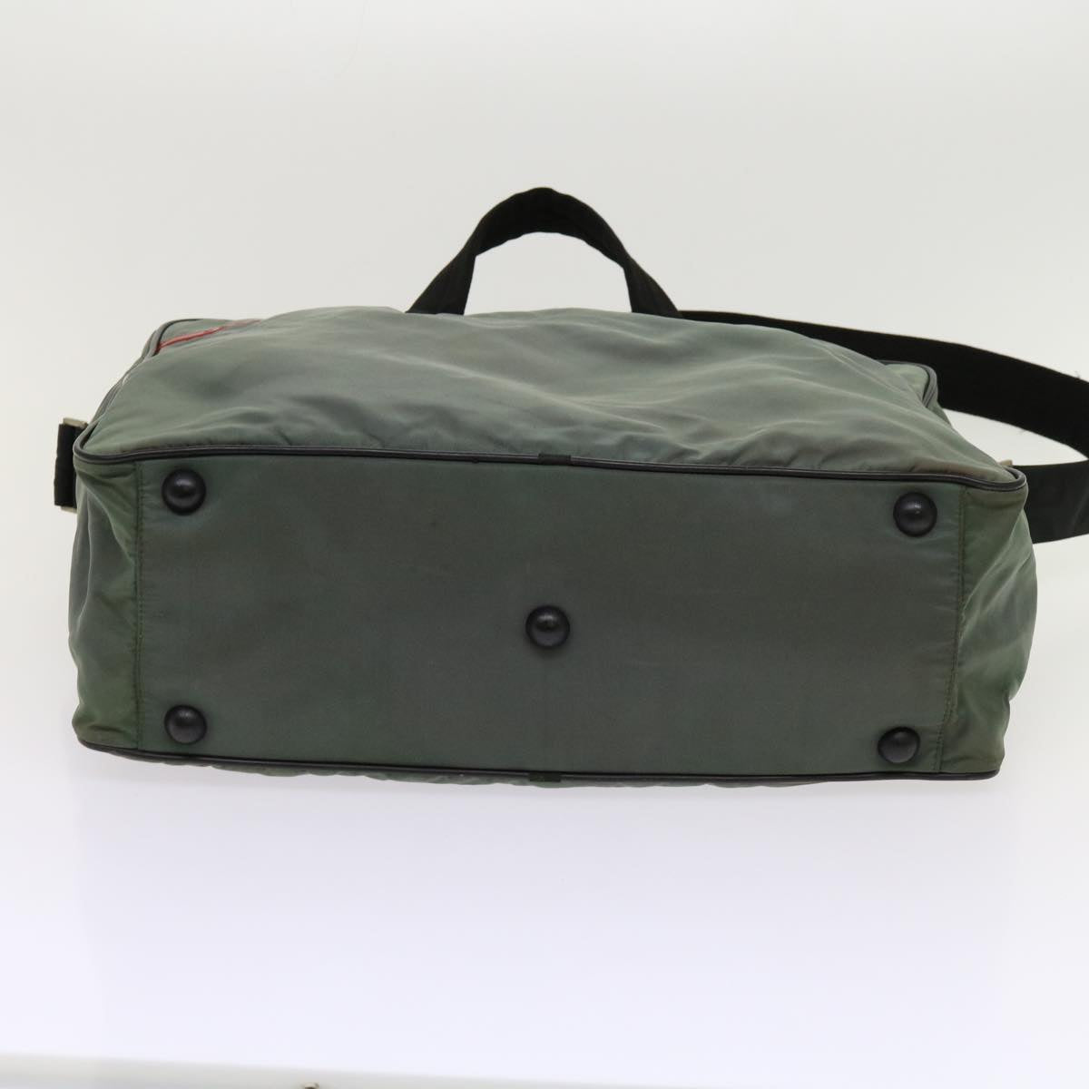 PRADA Boston Bag Nylon 2way Green Auth ar11180B