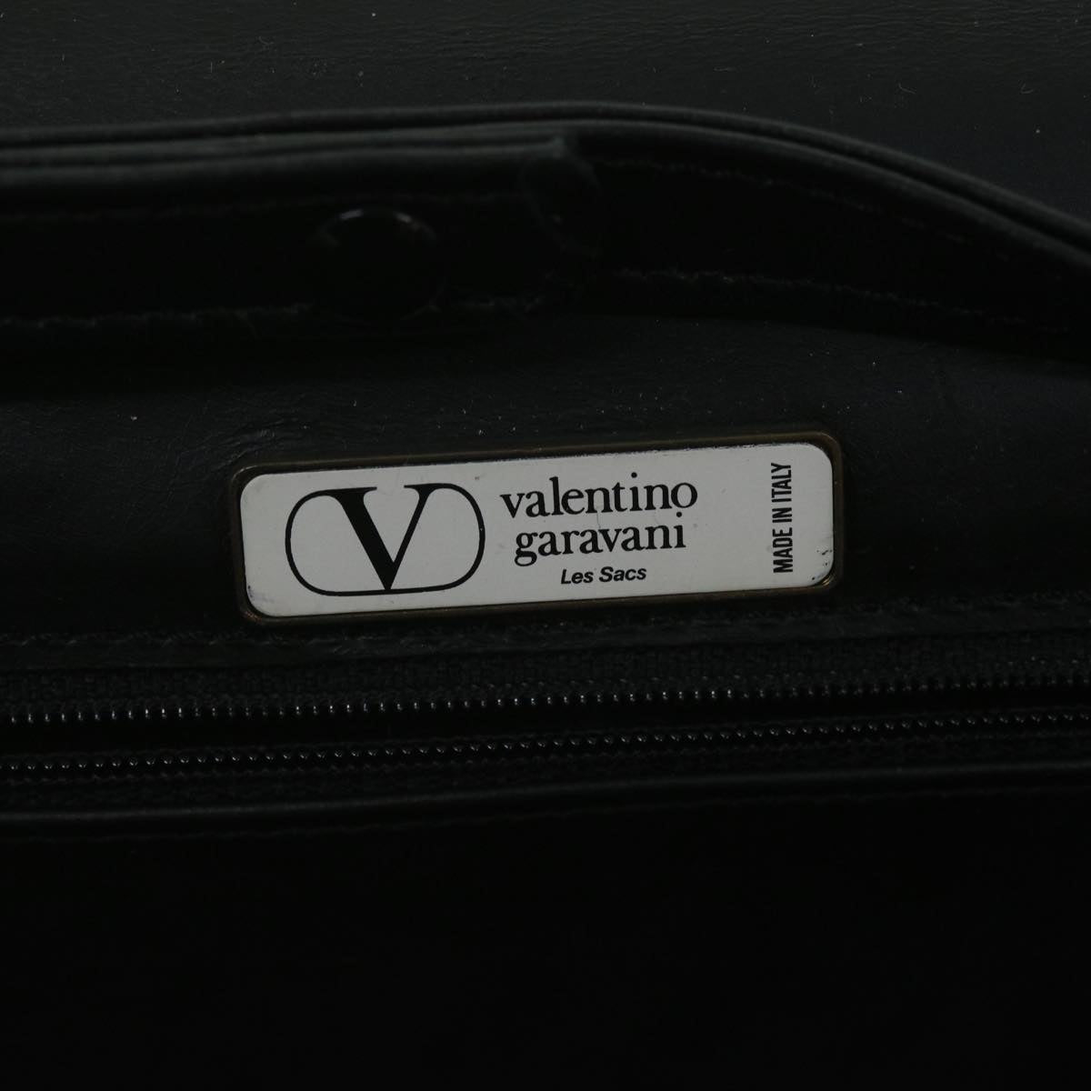 VALENTINO Shoulder Bag Leather Black Auth ar11205