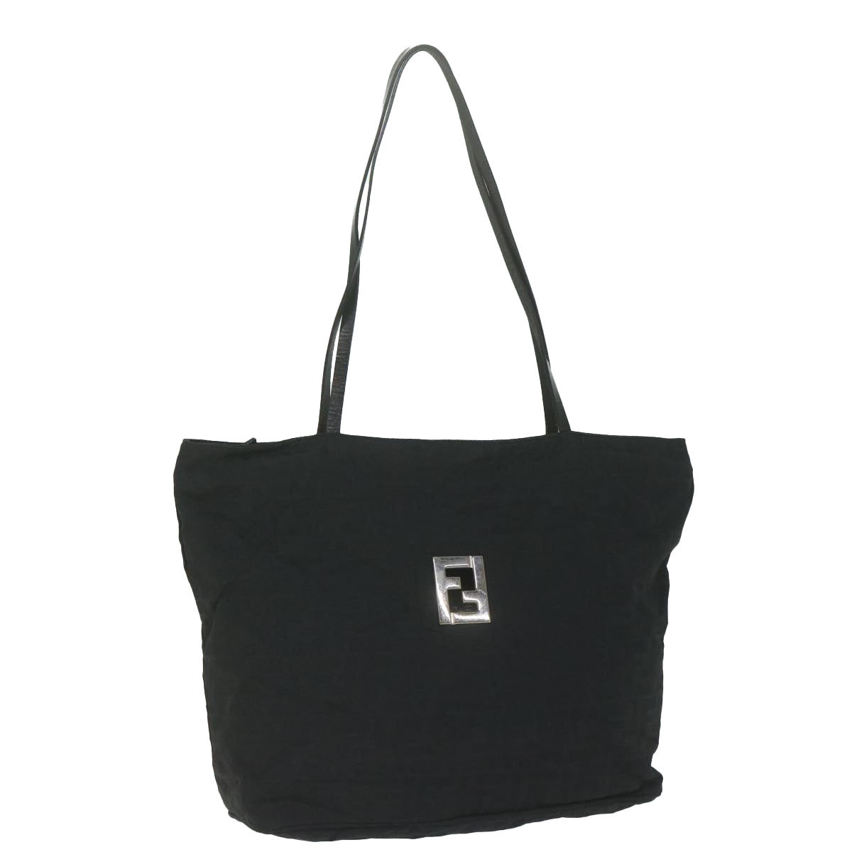 FENDI Zucca Canvas Tote Bag Black Auth ar11225