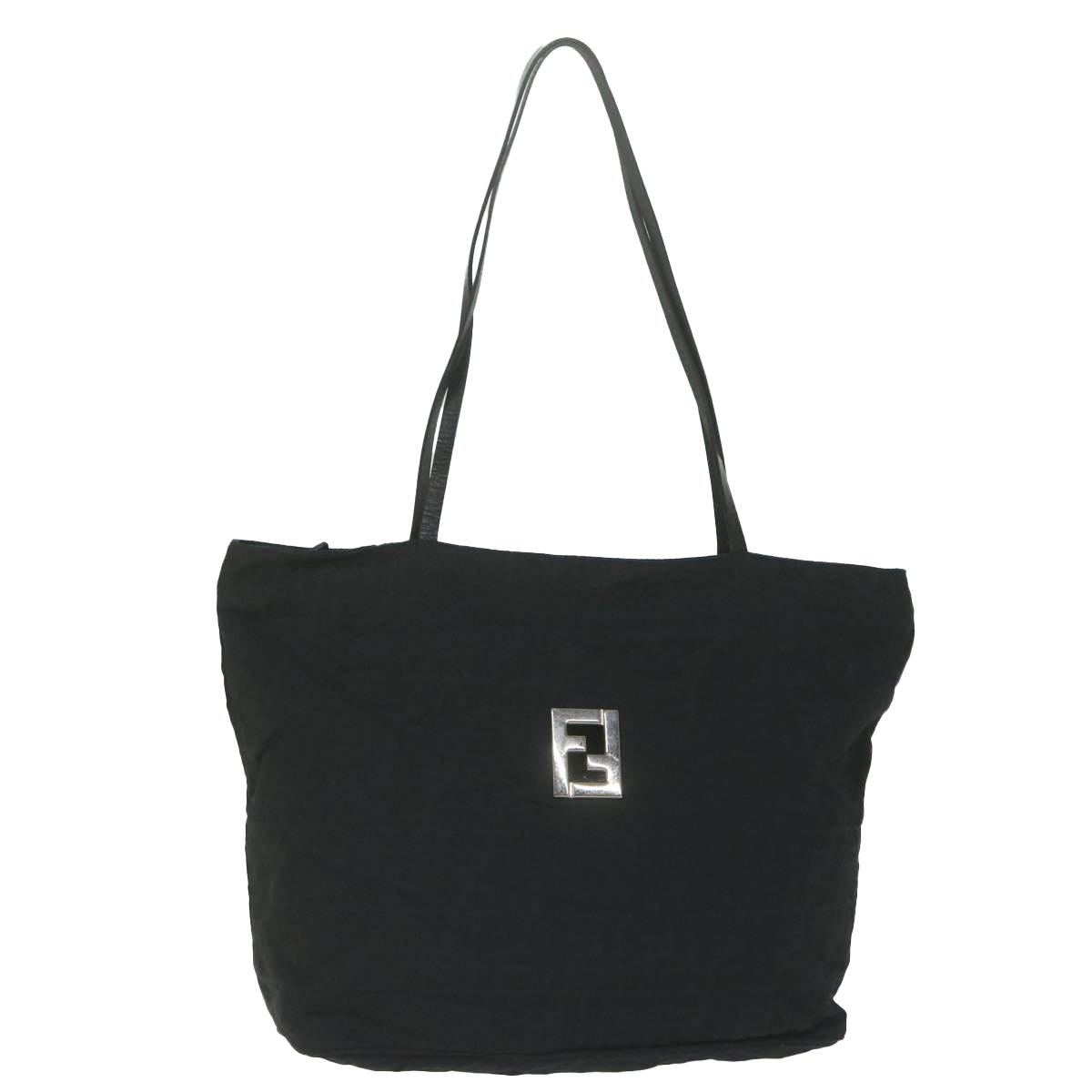 FENDI Zucca Canvas Tote Bag Black Auth ar11225