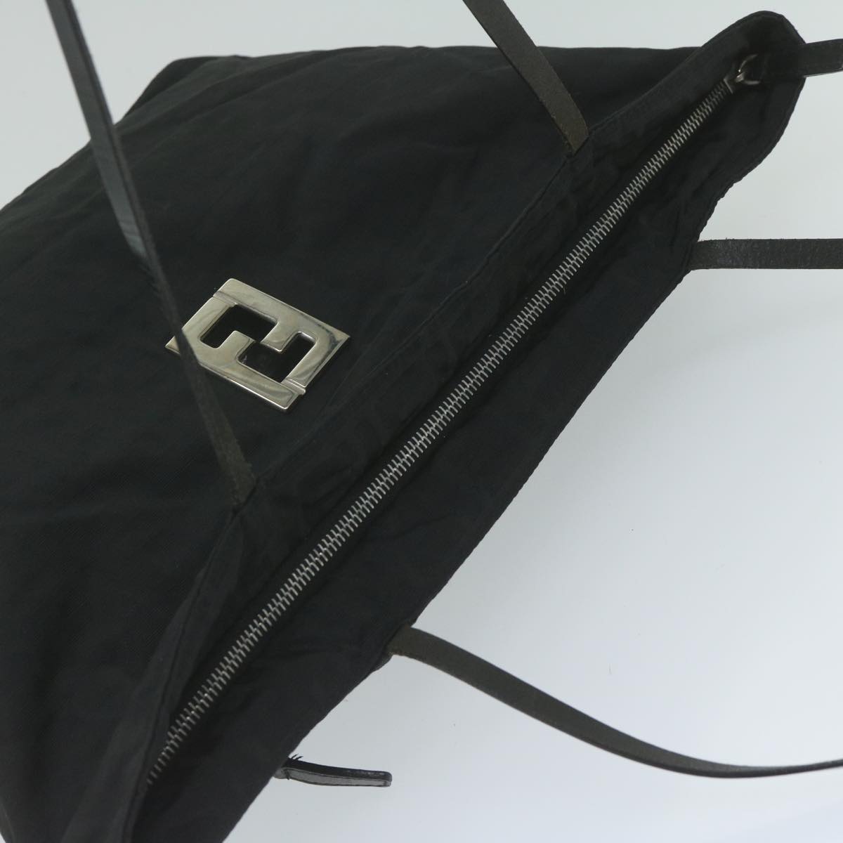 FENDI Zucca Canvas Tote Bag Black Auth ar11225