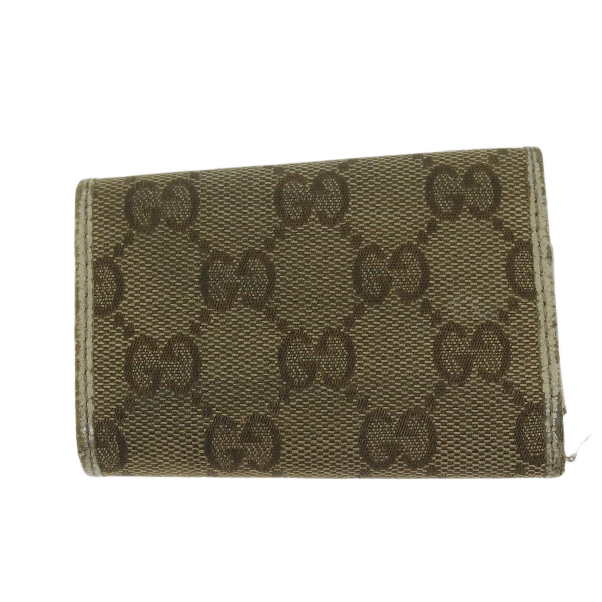 GUCCI GG Canvas Wallet Key Case 6Set Beige Black Auth ar11255