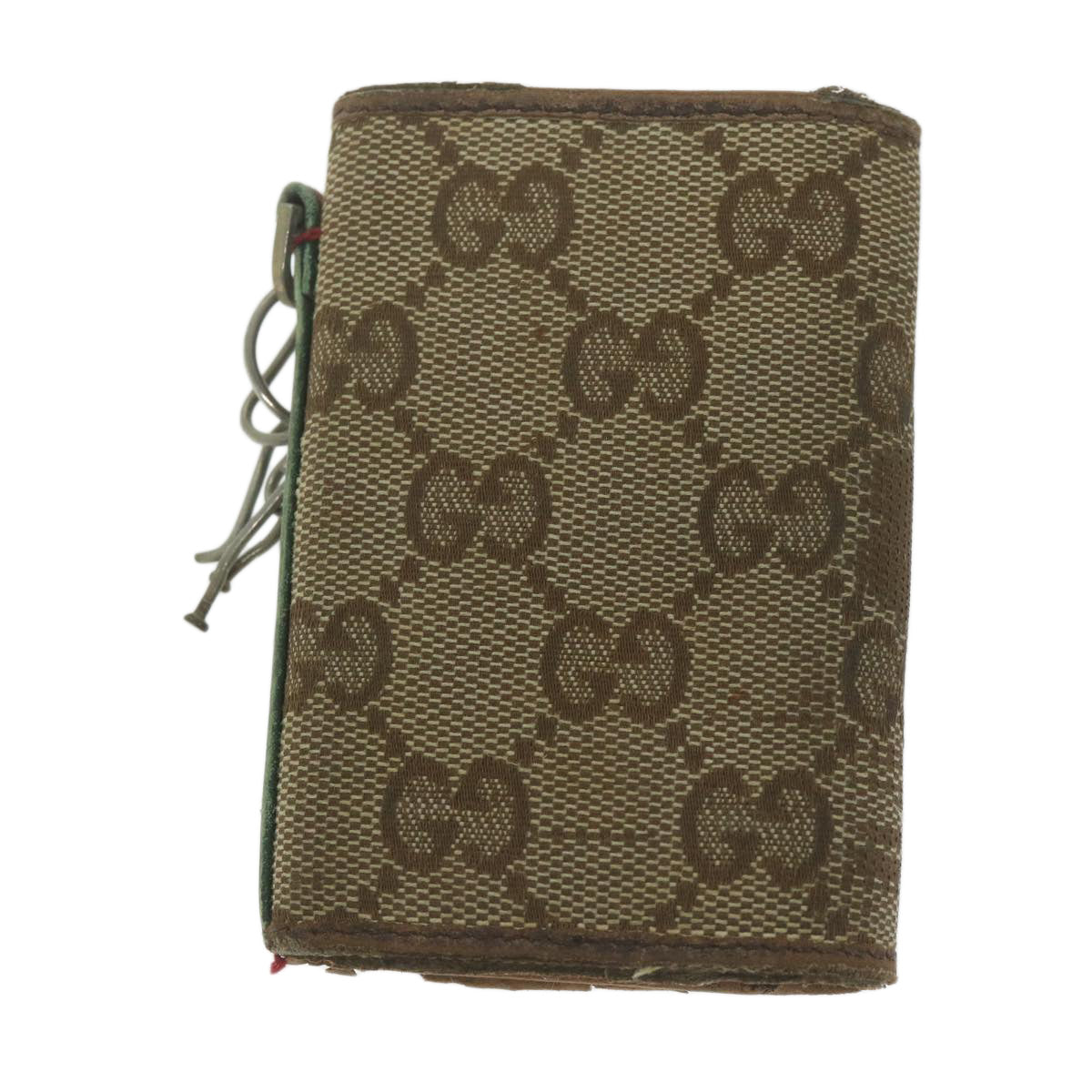 GUCCI GG Canvas Wallet Key Case 6Set Beige Black Auth ar11255