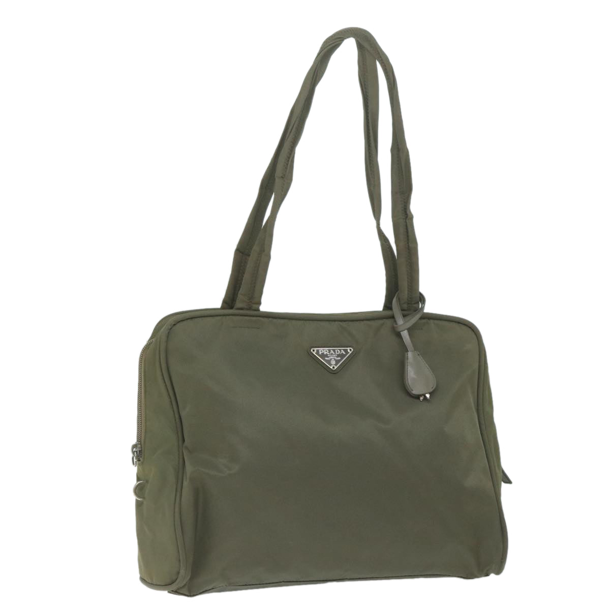 PRADA Tote Bag Nylon Khaki Auth ar11296