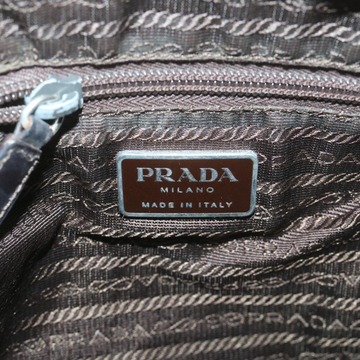 PRADA Tote Bag Nylon Khaki Auth ar11296