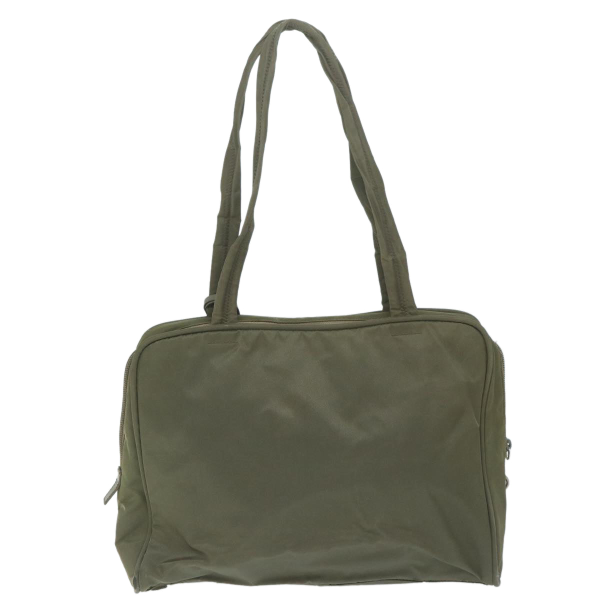 PRADA Tote Bag Nylon Khaki Auth ar11296