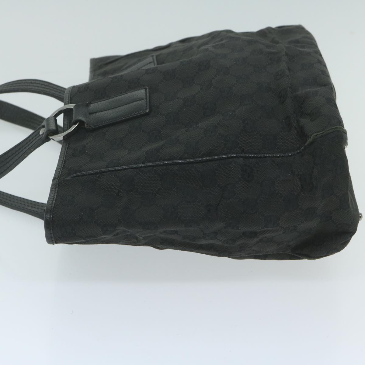 GUCCI GG Canvas Tote Bag Black Auth ar11306