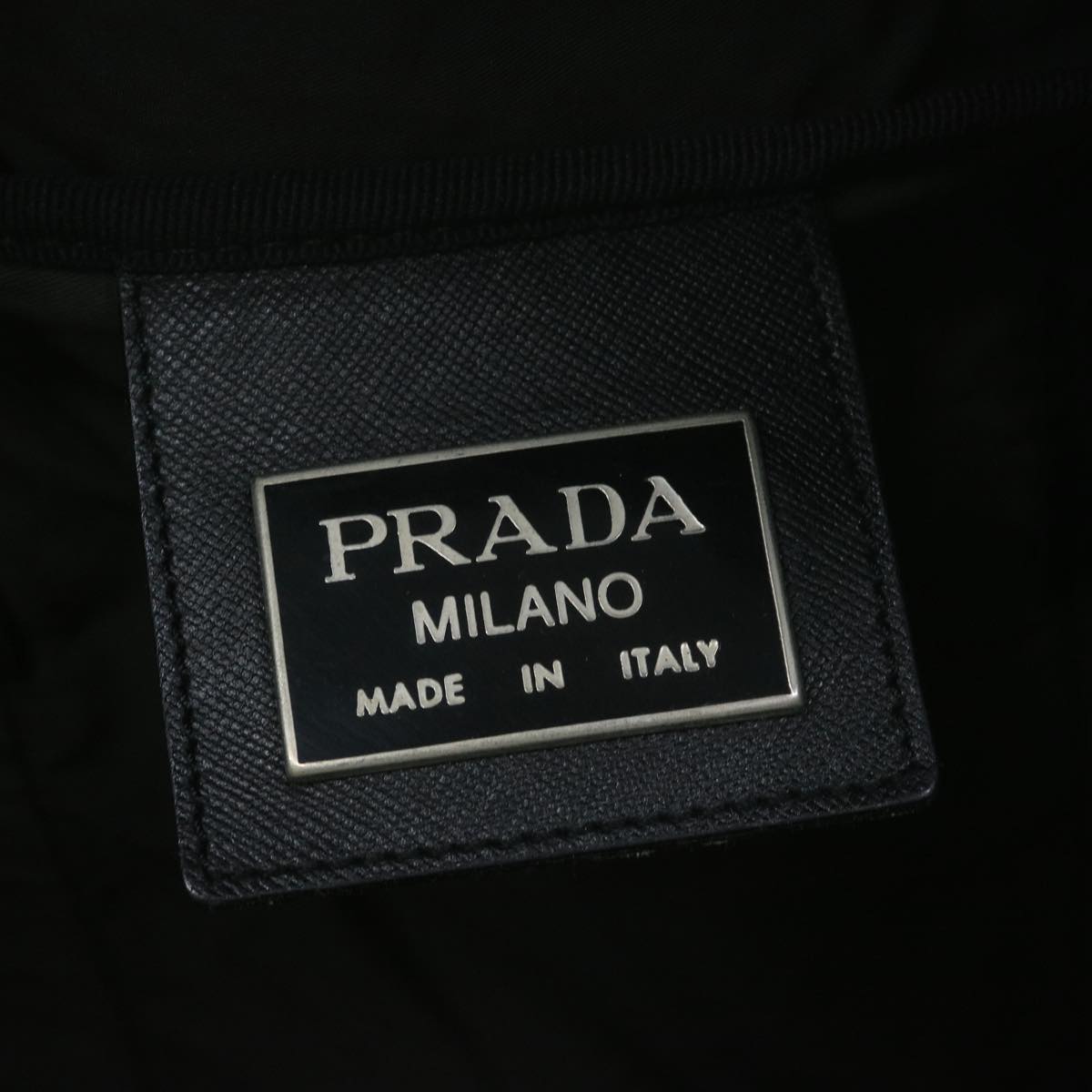 PRADA Boston Bag Nylon Black Auth ar11307