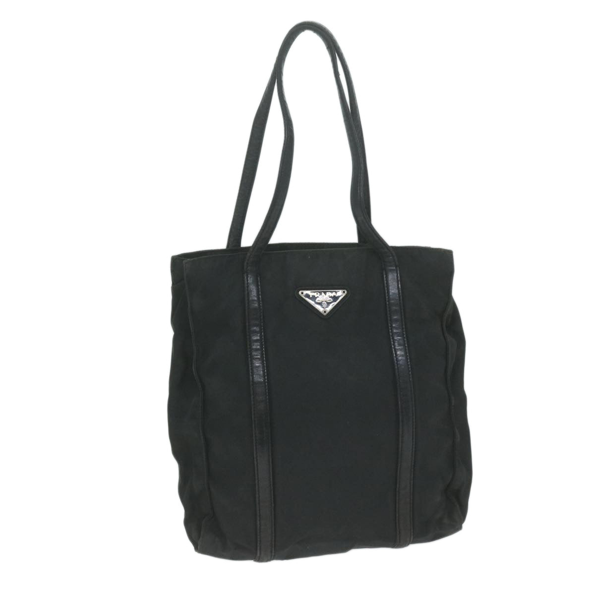 PRADA Tote Bag Nylon Black Auth ar11309