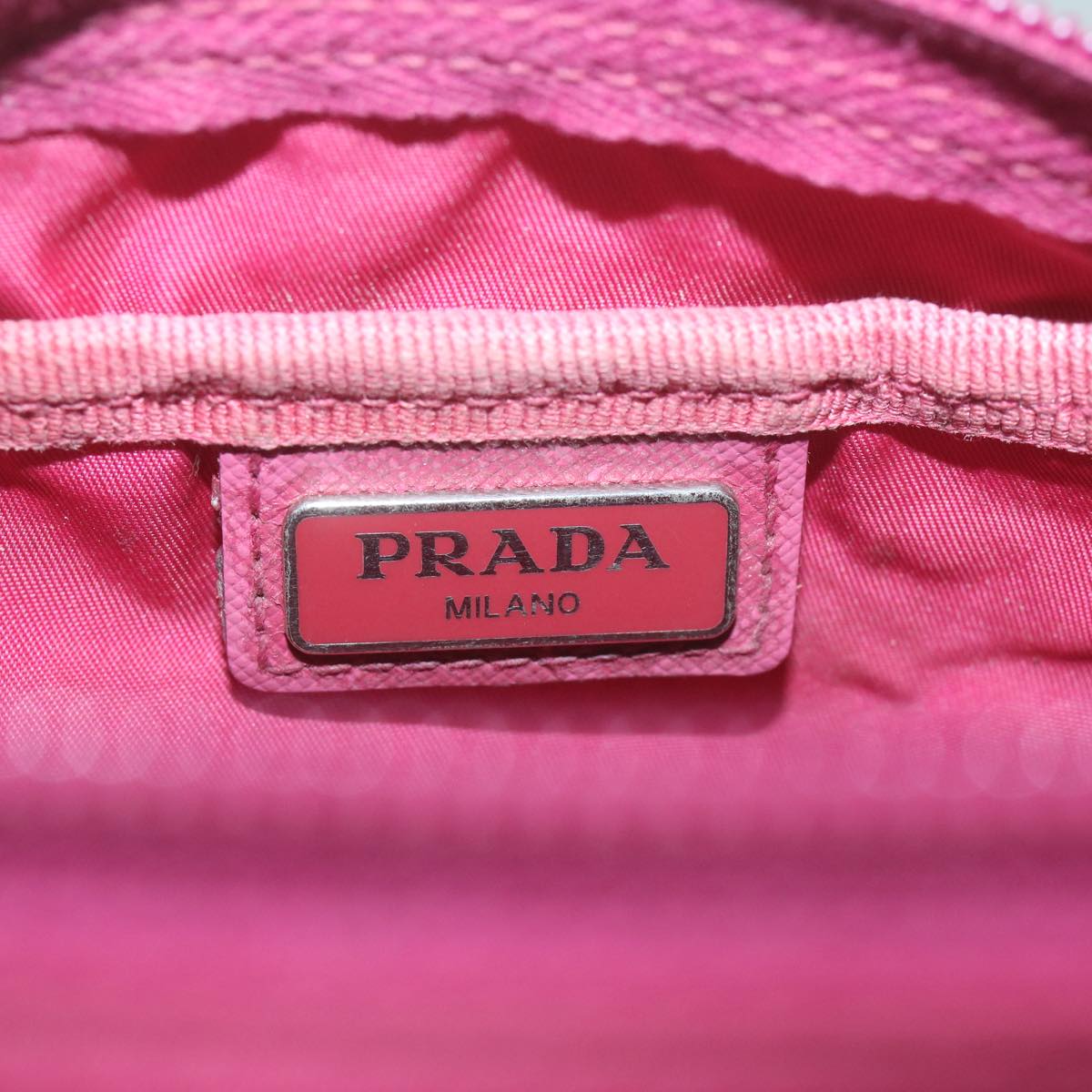 PRADA Pouch Nylon Pink Auth ar11337