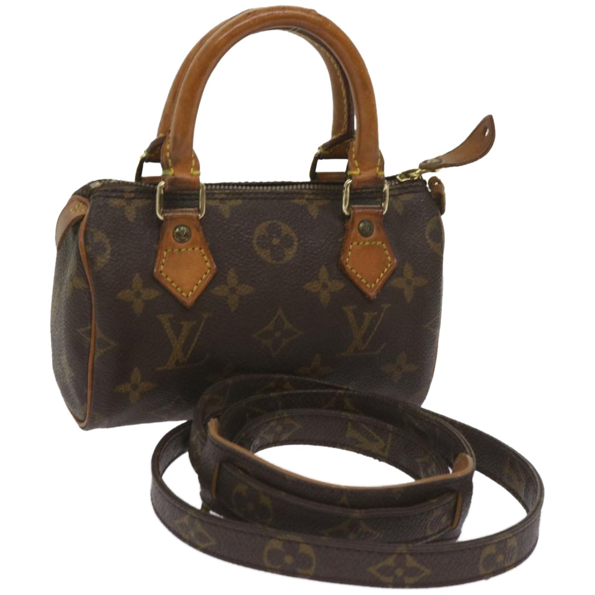 LOUIS VUITTON Monogram Mini Speedy Hand Bag M41534 LV Auth ar11357B