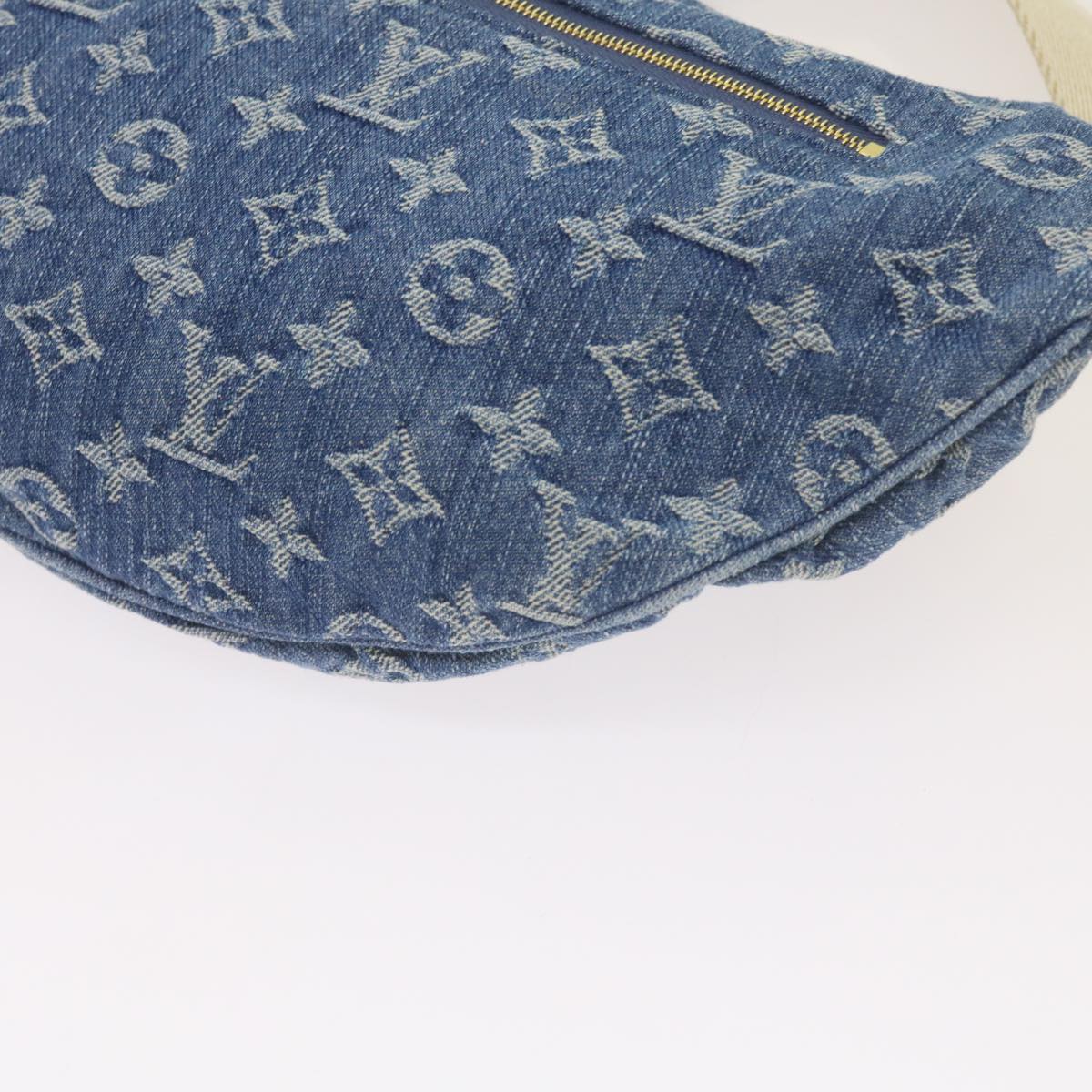 LOUIS VUITTON Monogram Denim High Rise Waist bag Blue M46837 LV Auth ar11395S