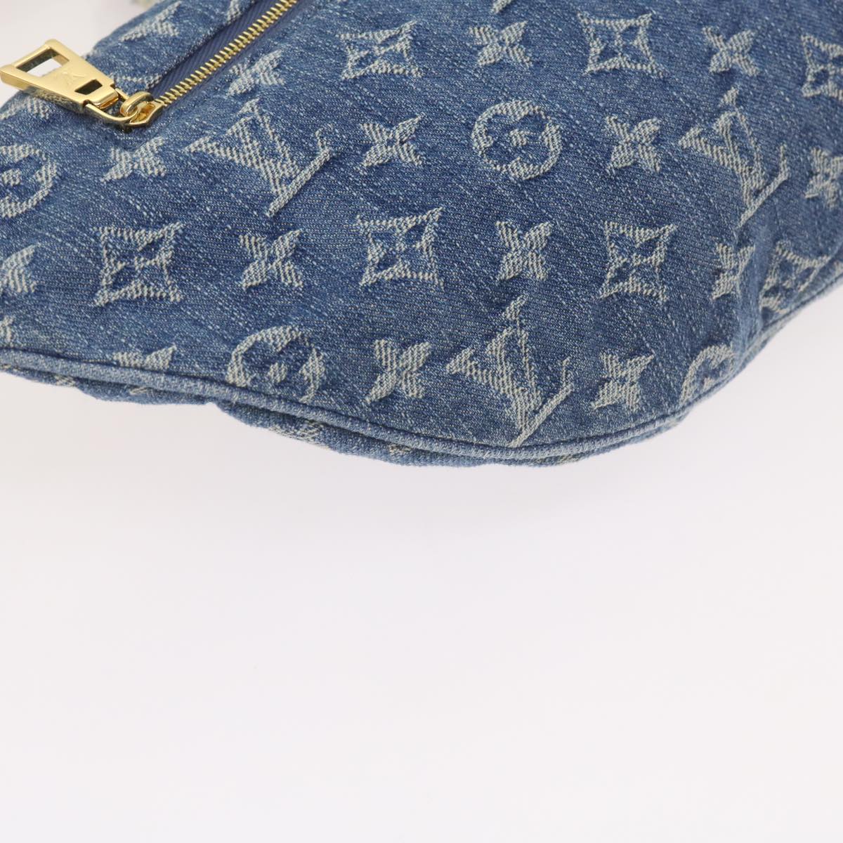 LOUIS VUITTON Monogram Denim High Rise Waist bag Blue M46837 LV Auth ar11395S