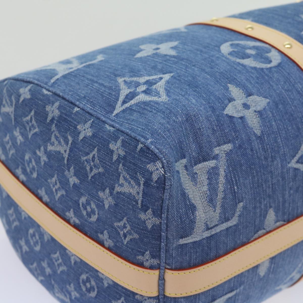 LOUIS VUITTON Monogram Denim Keepall Bandouliere 45 Bag M24315 LV Auth ar11398S