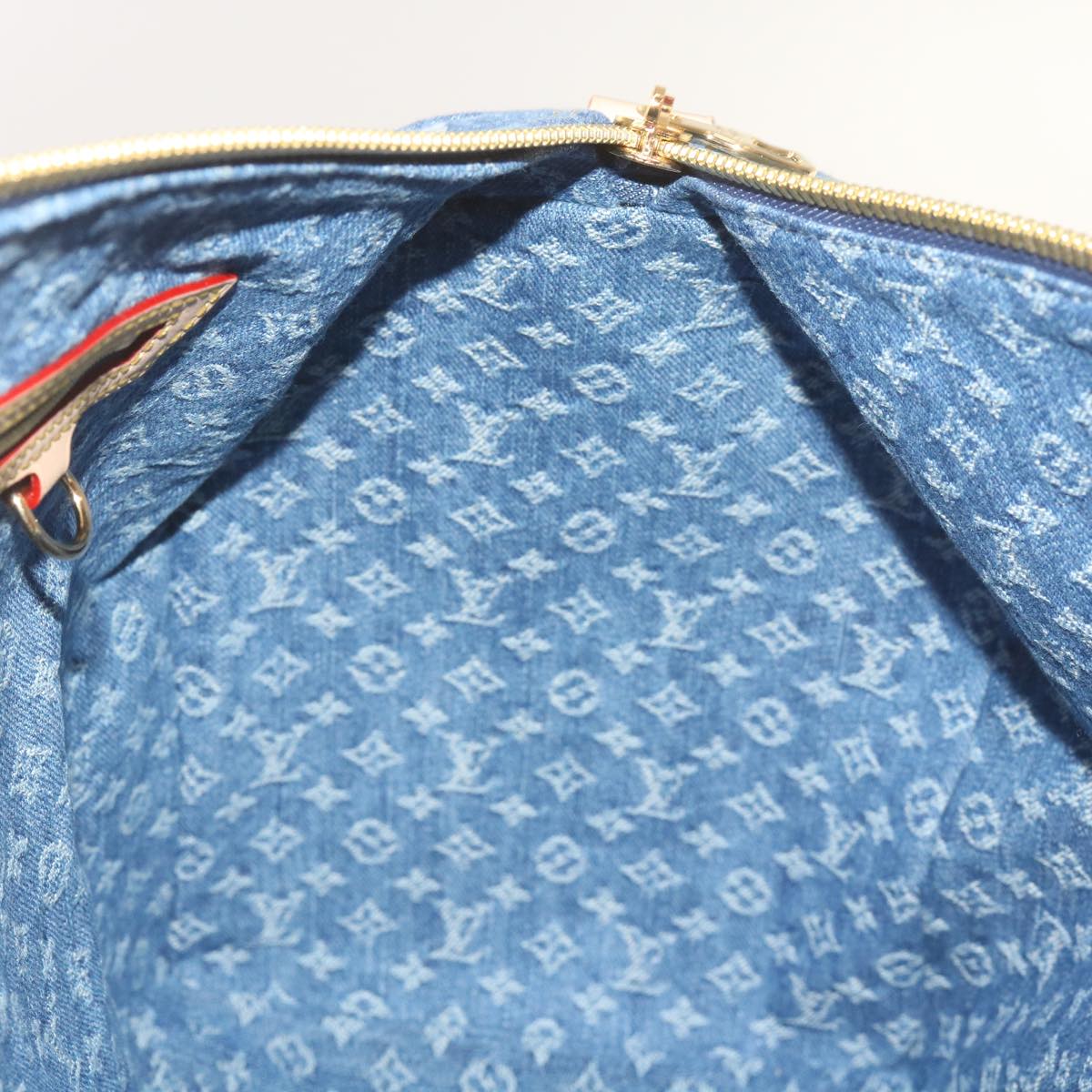 LOUIS VUITTON Monogram Denim Keepall Bandouliere 45 Bag M24315 LV Auth ar11398S