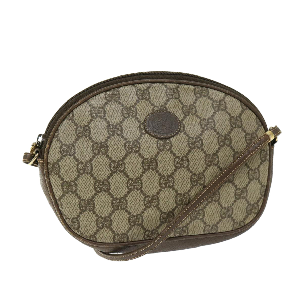 GUCCI GG Supreme Shoulder Bag PVC Beige 007 084 0094 Auth ar11401