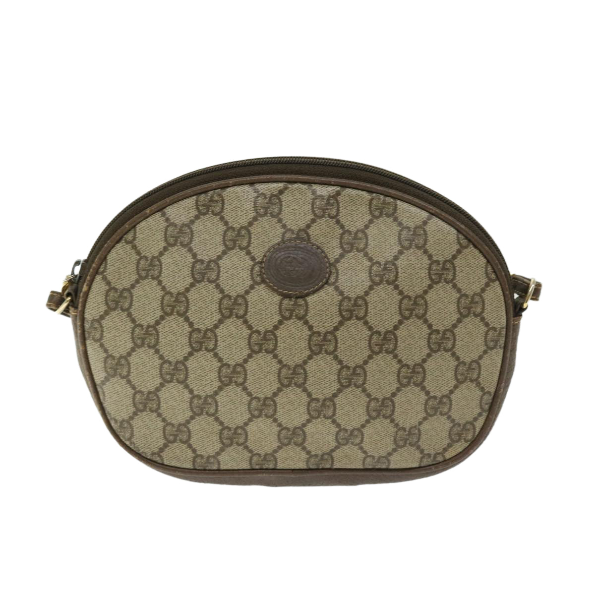 GUCCI GG Supreme Shoulder Bag PVC Beige 007 084 0094 Auth ar11401