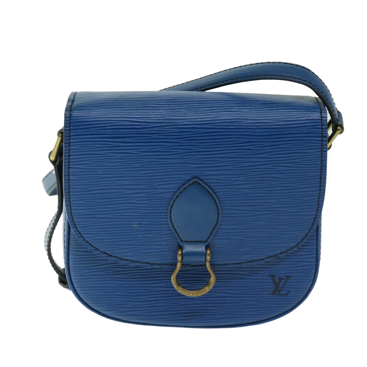 LOUIS VUITTON Epi Mini Saint Cloud Shoulder Bag Blue M52215 LV Auth ar11403