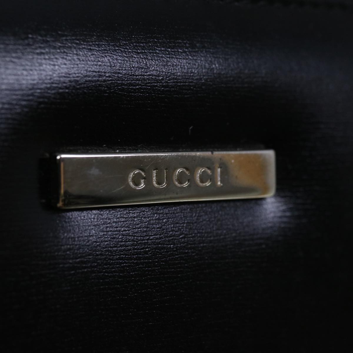 GUCCI Hand Bag Vinyl Black 002 1998 0453 Auth ar11431