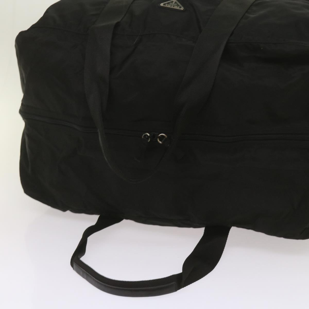 PRADA Boston Bag Nylon 2way Black Auth ar11435