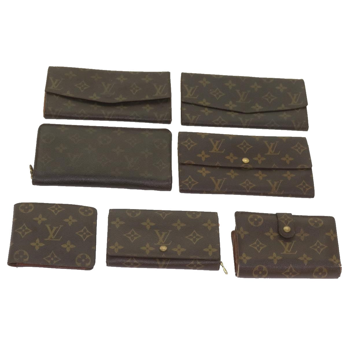 LOUIS VUITTON Monogram Wallet 7Set LV Auth ar11439