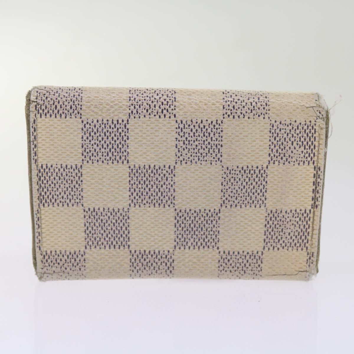 LOUIS VUITTON Damier Azur Damier Graphite Monogram Case Wallet 7Set Auth ar11440