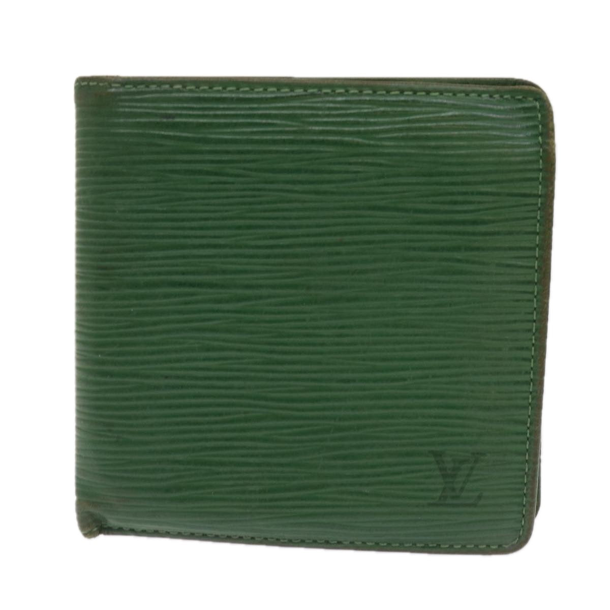 LOUIS VUITTON Epi Vernis Damier Graphite Wallet 9Set Yellow Green Auth ar11441