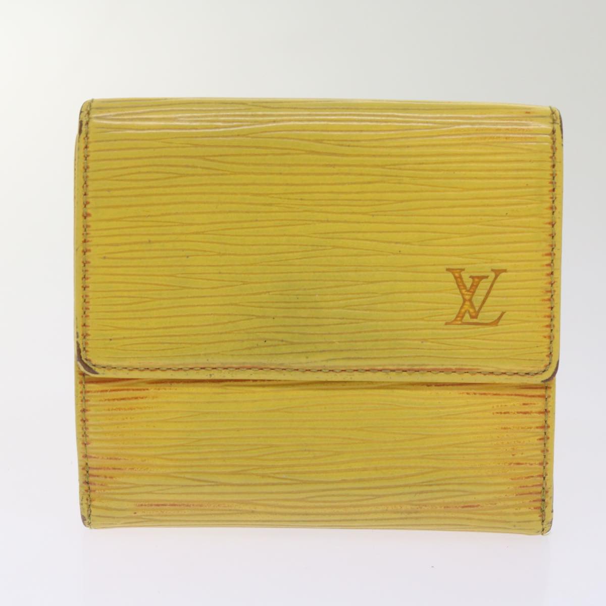 LOUIS VUITTON Epi Vernis Damier Graphite Wallet 9Set Yellow Green Auth ar11441