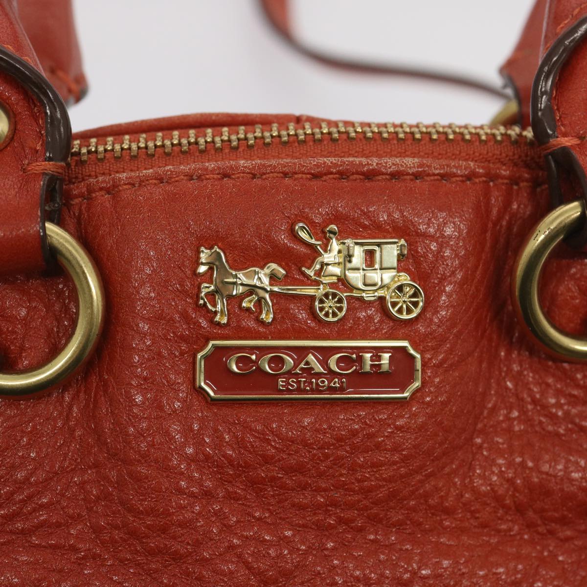 Coach Signature Shoulder Bag Canvas 3Set Beige Red white Auth ar11444