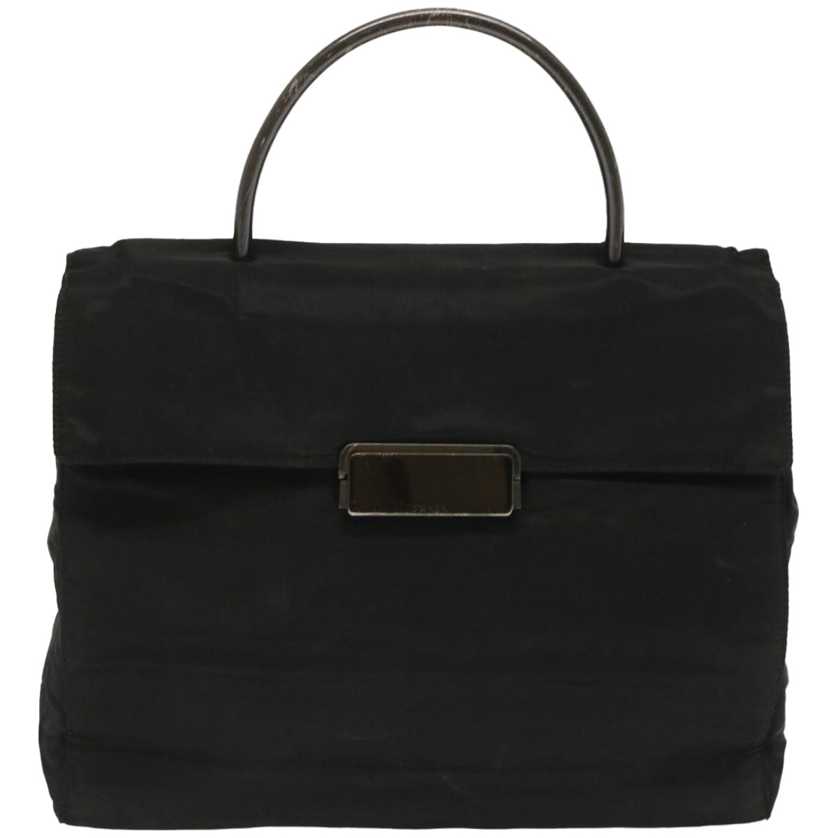 PRADA Hand Bag Nylon Black Auth ar11455B