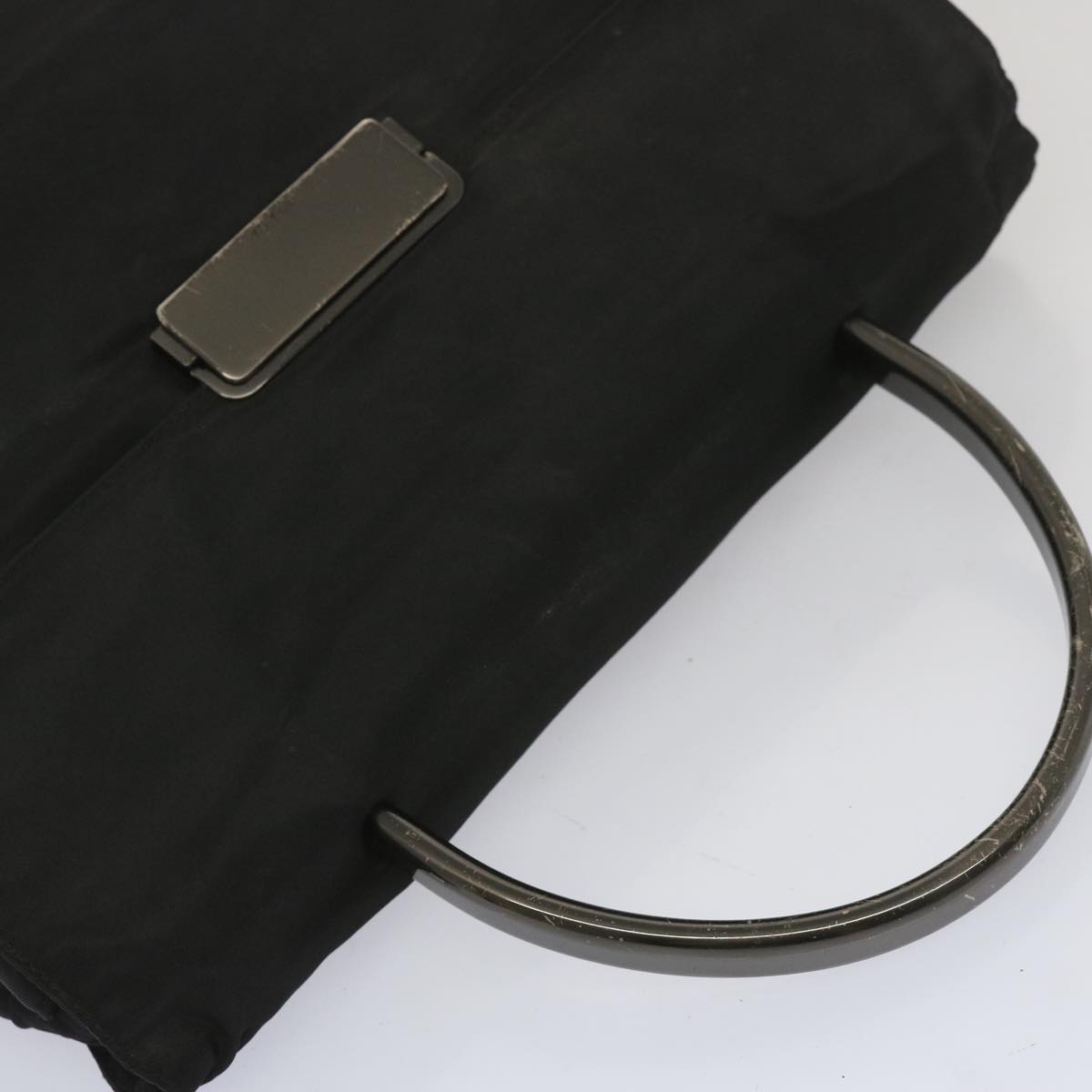 PRADA Hand Bag Nylon Black Auth ar11455B